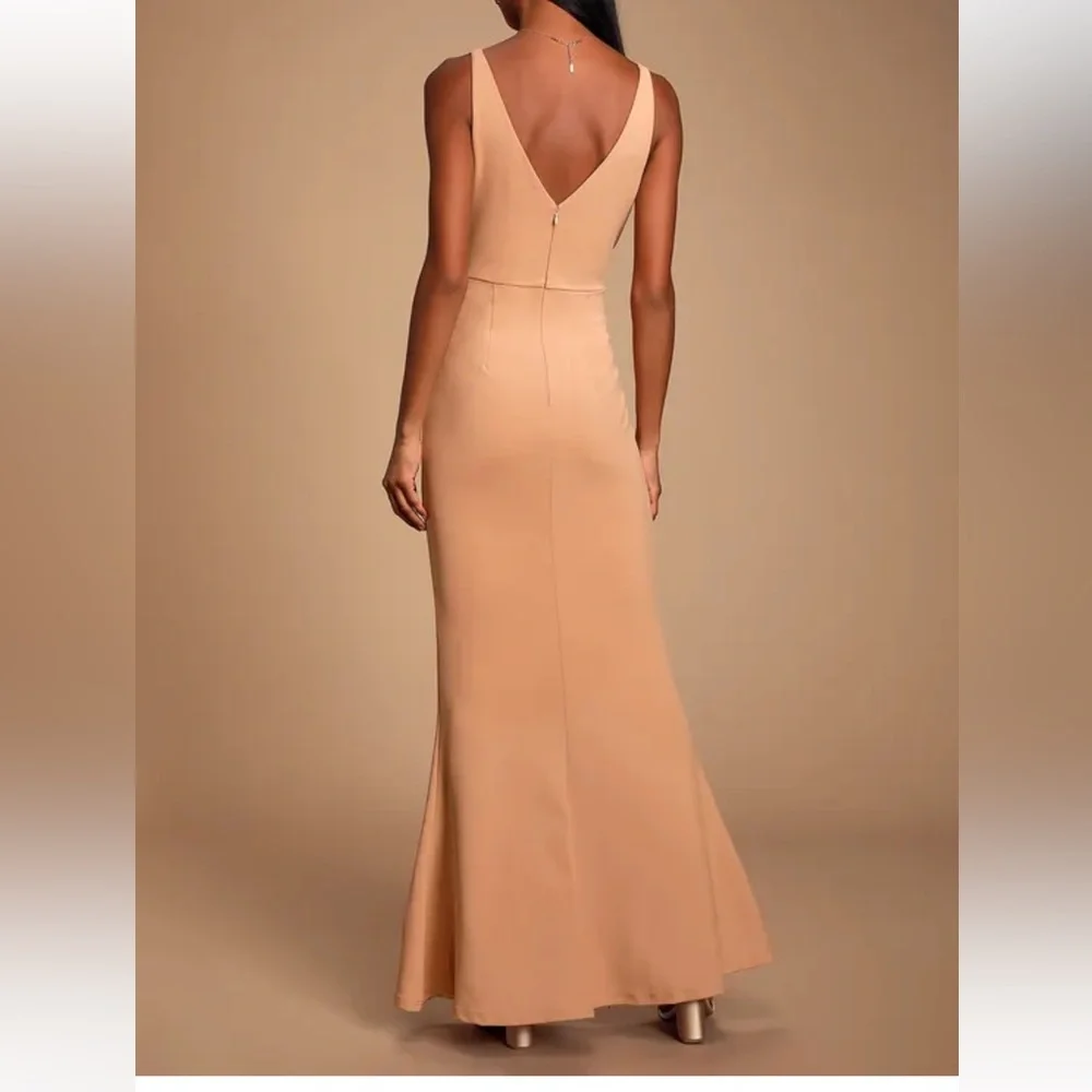 Lulus Melora Nude Sleeveless Maxi Dress - Picture 2 of 3